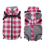 Brabtod Dog Winter Jacket,Waterproof Dog Coat with Harness Built in,Puppy Vest Small Dog Clothes with Fleece Lining,Ideal for Outdoor and Indoor-Pink-S