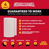Catchmaster Tree Shield Lantern Fly & Ant Traps Insect Barrier, 4 Rolls 30ft Each, Outdoor Adhesive Crawling Insect Trap, Glue Traps to Protect Trees, Fruit & Plants, Pest Control Lawn & Garden