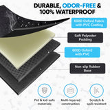 Pryze Dog Car Seat Cover for Back Seat with Mesh Window & Side Flaps | 100% Waterproof Dog Hammock for Cars Trucks & SUVs | 600D Heavy Duty Scratch Proof Nonslip | Easy Install & Machine Washable
