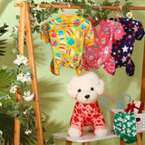 Saintrygo 5 Pieces Holiday Dog Pajamas Holiday Dog Jumpsuit Puppy Valentine Pajamas Apparel for Small Cat Christmas Valentine Cosplay(M(fit 5.5-7.7lbs),Classic Style)