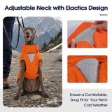 IECOii Dog Winter Jacket Reflective Winter Coats with Harness Hole Adjustable Windproof Jackets Warm Pet Snow Vest for Dachshund Waterproof Cold Weather Coat for Outdoor, Pink, Size M