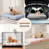 Orthopedic Dog Bed for Extra Large Dog, Waterproof Pet Bed for Crate,Non-Slip Bottom and Egg-Crate Foam with Removable Washable Cover Crate Bed,Grey,41"x27"x4"