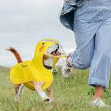 Scheppend Dog Raincoat,Adjustable Waterproof Cloak Pet Hooded Raincoat Jacket,Cute Yellow Duck Poncho for Pet,M