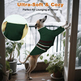 DENTRUN Greyhound Dog Sweater Medium with Detachable Hood - Warm Winter Knit Hoodie for Long Neck Dogs, Turtleneck Cold Weather Clothes with Leash Hole for Whippet, Saluki, Afghan Hound, Borzoi