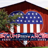 Urespkle Trump Vance 2024 Banner, Donald Trump JD Vance Take America Back Sign Banner for Yard Garden Lawn Decor, 9.8X1.6 Ft, Outdoor&Indoor