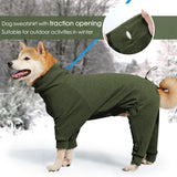 Dotoner Pullover Dog Sweater with Leash Hole - High Collar Cold Weather Vest for Large Dogs - Indoor & Outdoor Use