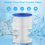 PA106-PAK4 Pool Filter Replacement for Hayward C4030,C4020,C4025,Unicel C-7488,PA106,FC-1226,CX880XRE,C4020,Ultral-A1,FC-6430,106Sq. ft,4Packs