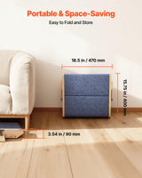 VEVOR Wood Pet Stairs, 2-Step Dog Stairs for Beds, Sofa & Cars, 110lbs Load Capacity, Floded Flat Design, Stable & Sturdy Cat & Dog Step Ladder for Small Medium Large Older Pet Puppy Essentials