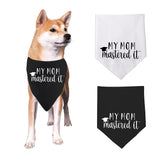 2 Pack My Mom Mastered It Dog Bandana Mom Graduation Announcement Gift (My Mom Mastered It DB)