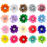 Petbuy 40Pcs Puppy Yorkie Dog Hair Bows Flower with Rubber Band,Pet Small Dog Girl Flower Christmas Hair Topknot Bowknot Hair Accessories Pet Grooming for Party Christmas Birthday