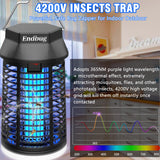 Endbug Bug Zapper with LED Light, Waterproof Bug Zapper Outdoor Indoor, Mosquito Zapper Outdoor Electric Fly Zapper, Mosquito Killer Fly Trap for Outside Patio Garden Backyard Home, Plug in