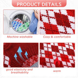 Kuoser Dog Sweater Plaid Dog Sweaters with Harness Hole, Polo Design Puppy Knitwear Fall Winter Sweater for Extra Small Dogs, Pet Cold Weather Clothes Warm Doggie Pullover Sweatshirt, Red XS