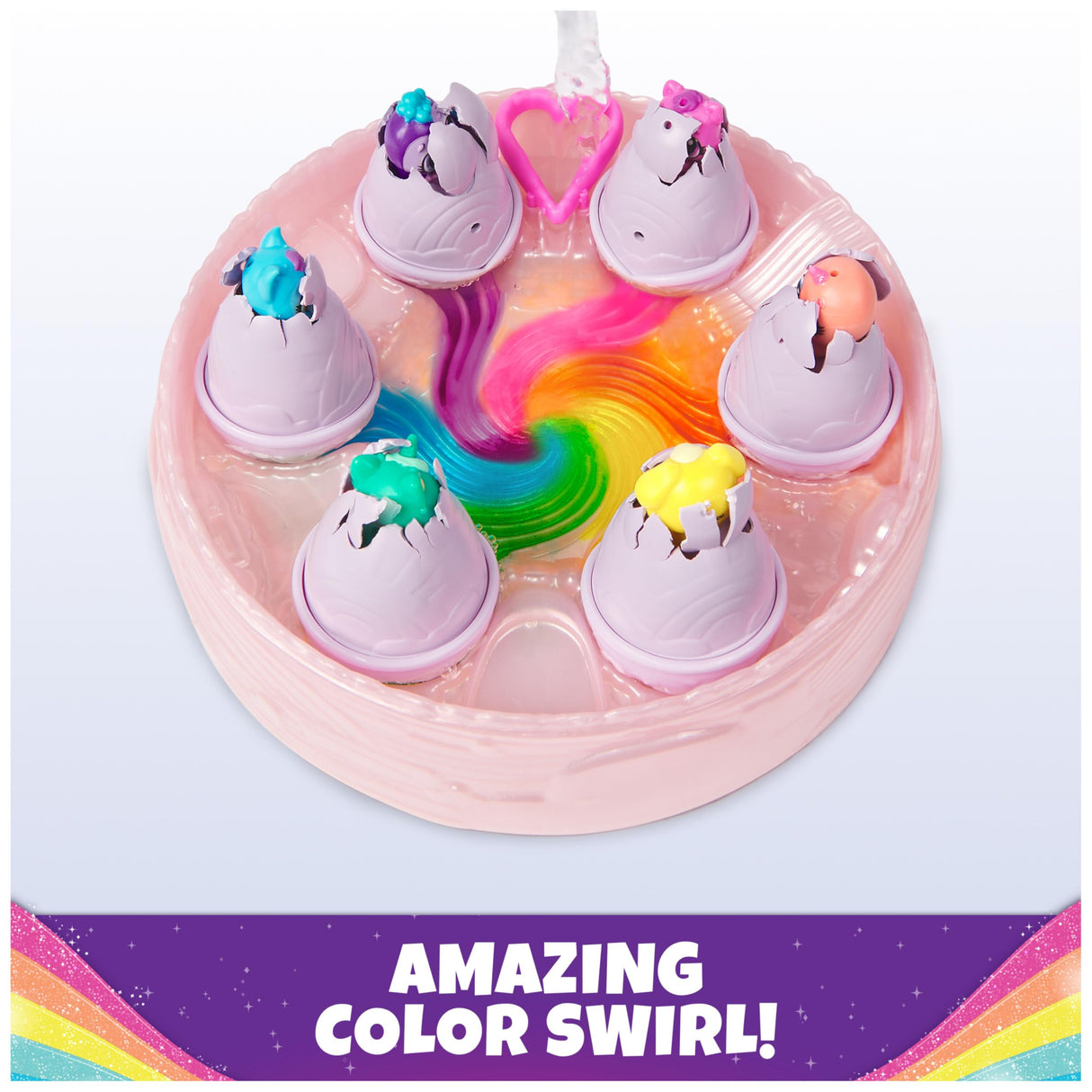 Hatchimals Alive, Rainbow Hatchery Toy with 6 Mini Figures in Color Reveal Eggs & 10+ Accessories, Kids Toys for Girls & Boys Ages 3+