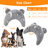Maiiu Pet Calming Pillow for Dogs, Soft U-Shaped Pillow Glow in The Dark, Joint Relief, Sleep Comfortably,Suit for Small, Medium, Large Dogs, Fluffy Pet Neck Pillow (M-Gray)