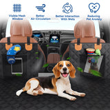 Pet Car Seat Cover Backseat - Upgraded Back Seat Extender for Dogs, 600D Scratchproof, PU Thickened, Waterproof Hammock, 400 lbs, Easy to Clean/Install, Universal for Cars SUV Truck, Pet Protector