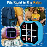 3 in 1 Electronic Tic Tac Toe Game, Handheld Digital Tic Tac Toe Bolt Game with Silent Mode, Portable Learning Toy Gift for Kids & Adults, Blue (One Pack)