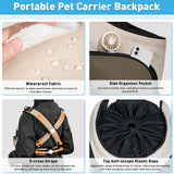 ETIAL Pet Dog Cat Carrier Front Chest Backpack, Hands Free Cross Shoulder Sling Bag with Padded Bottom & Safety Strap for Puppy Kitten Travel Hiking and Outdoor Use (8-18lbs,Grey)