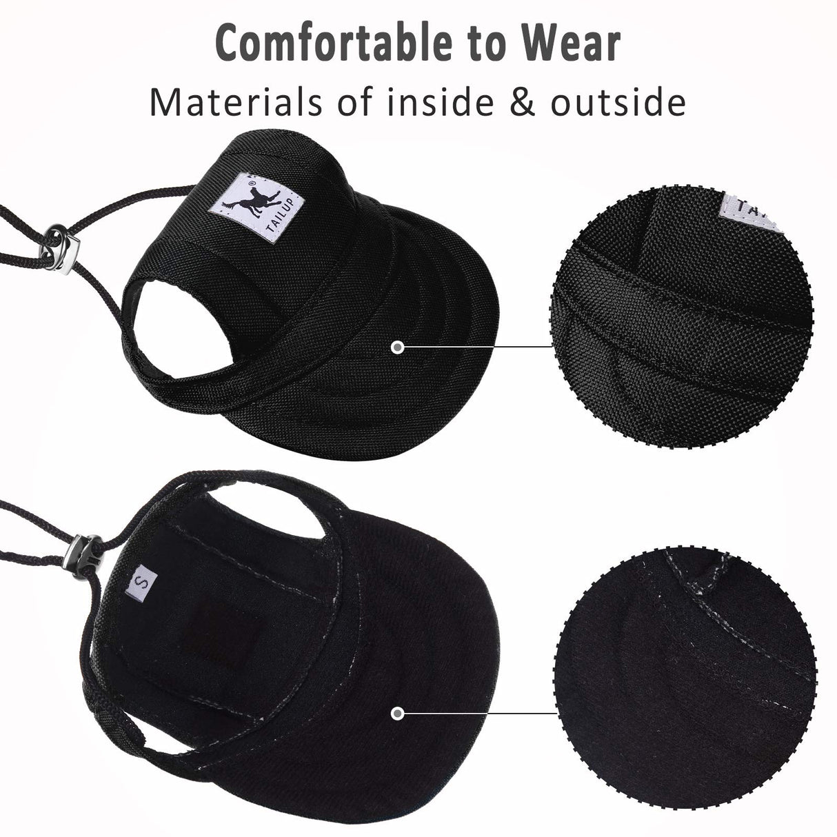 Geyoga 4 Pcs Dog Baseball Cap Sun Protection Dog Visor Hats Outdoor Sports Pet Sun Hat with Ear Holes and Adjustable Chin Strap for Puppy Small Pet
