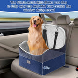 Dog Car Seat for Small/Medium Dogs, Dog Booster with Thick Memory Foam Two Layers of Elevated Cushion, Fully Detachable and Washable, Pet Booster Seat for Travel Accessories
