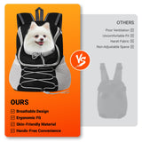 BARDIMIES Dog Carrier Backpack for Small Dogs｜Pet Travel Shoulders Bag - Puppy Holder for Chest-Front Dog Baby Carring Ventilated for Hiking & Camping, Black Grey, L
