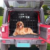 RERPRO Pet Net Safety Dog Barrier for 2007-2026 Jeep Wrangler JK JL 4 Door Accessories, Behind Rear Seat Pet Dog Covers Trunk Cargo Isolation Liner Net for Jeep Wrangler