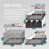 MEEXPAWS Guinea Pig Cages Small Animal Playpen with Waterproof PVC Liner & Washable Pee Pad & Storage Space, C&C Cage for Guinea Pigs, Hedgehog, Hamsters, Ferrets,Indoor Enclosure Wire Yard Playpen