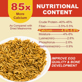 GOLDWORMS 10LB Dried Black Solider Fly Larvae, BSFL is High Protein Chicken Feed with 85x More Calcium Than Dried Mealworms, Poultry Treats, Chickens Love, Birds Love, Hens Love, Ducks Love