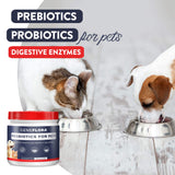 Geneflora Digestive Enzymes Prebiotics & Pet Probiotics for Dogs Powder, Cat, Rabbit, & Dog Probiotics for Yeast, Itchy Skin, and Itchy Ears, 3.2 Ounces