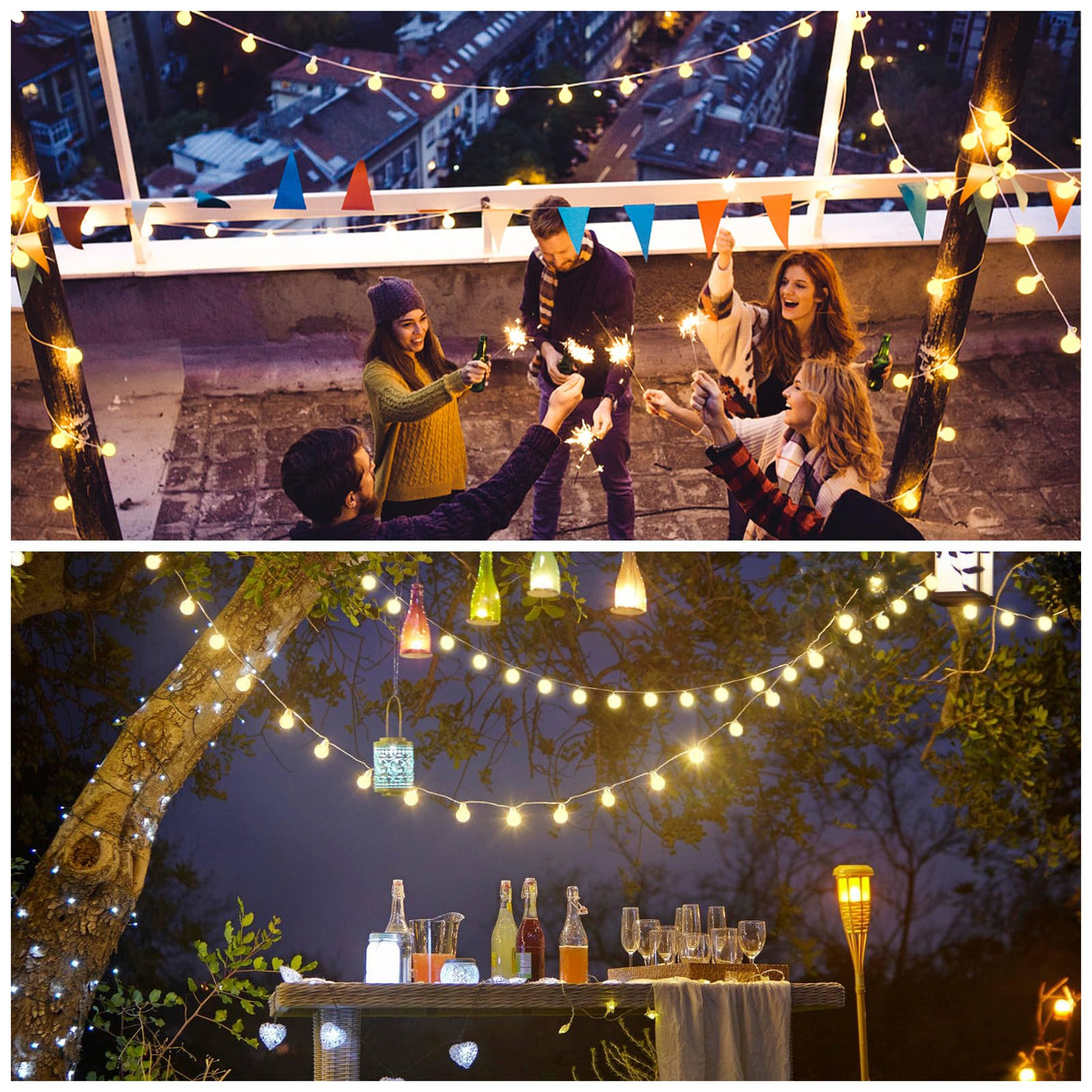 JMEXSUSS 100 LED Connectable Globe String Lights Indoor Bedroom, 33ft Warm White String Lights with Remote Plug in, 8Mode Christmas Lights Outdoor Waterproof for Classroom Patio Party Wedding Decor