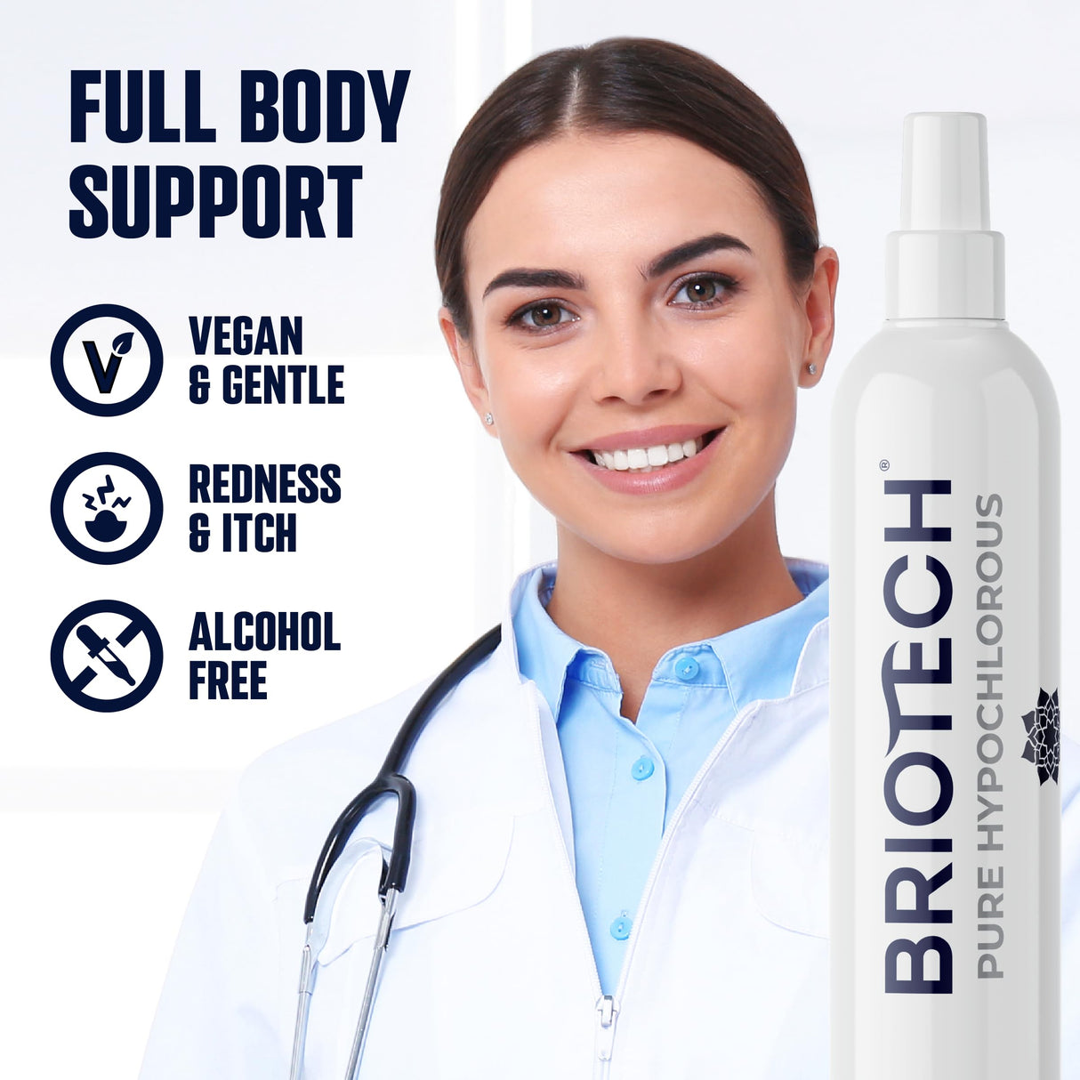 BRIOTECH Pure Hypochlorous Acid Spray and Cleanser, Original Premium HOCl Topical Solution, Multi-Purpose Cleaner, Family Approved & Pet Friendly, 1 gal ea, 2 ct