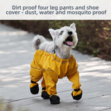 XUANNIAO Dog Suspender Booties, Dog Paw Boot Rain Shoes Leggings Anti-Slip, Pet Paws Protector (Mix-Color, Small)