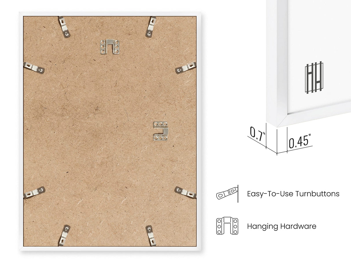 HAUS AND HUES Standalone Aluminum White Frames Set of 15-12x16