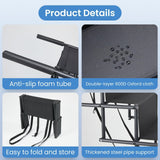 Extra Wide 4 Steps Dog Vehicle Ramps | Portable Non-Slip Pet Stairs for Cars, Trucks & SUVs | Folding Dog Ladder for High Beds | Supports Up to 200 Lbs