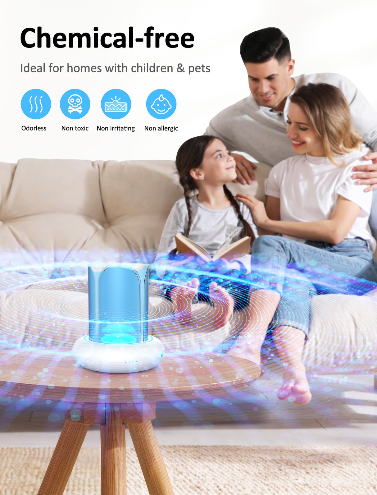 Camfeast Indoor Wall Plug in Outlet Fly Bug Trap Home 360° RGB Night Light Sticky Rechargeable Flying Insect Catcher Portable Hook Outdoor Travel Fruit Flies Killer Device for Gnat Mosquito