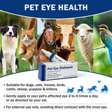 PKperekond Pet Eye Cream for Cats, Dogs, Cattle, Horses, Sheep, Birds and Kitten, Puppies, 1/8 oz (3.5 g) - 1 Tube