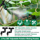 MECESOR Reptile Humidifiers Smart Misting System for Reptile Terrariums, Reptile Mister Automatic with Timer, Reptile Mister Adjustable Misting Nozzles for Chameleons, Frog, Lizard, Snake