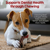 Riley's 6 Inch Beef Collagen Sticks for Dogs, Collagen Chews for Dogs, Bully Stick & Rawhide Alternative, Long Lasting, No Raw Hide Chews, Single Ingredient Dog Treat - 5 ct
