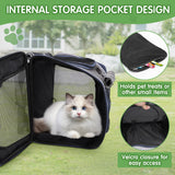 Dog Bike Basket, Expandable Foldable Soft-Sided Dog Carrier, Bike Dog Carrier with Internal Storage Pocket, Dog Backpack Carrier Safe and Easy for Small Medium Cats and Dogs