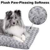 MidWest Homes for Pets Small QuietTime Deluxe Gray Ombré Swirl Plush Pet Bed, Machine Washable, Non-Skid Bottom, Soft Crate Mat for 24-inch Crates