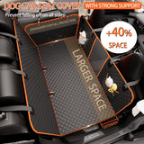 Back Seat Extender for Dogs - Large Space, Heavy-Duty Dog Car Seat Cover for Back Seat with Hard Bottom Holds 420lbs, Waterproof 600D Upgraded Material Dog Hammock for Car,Easy to Use and Clean