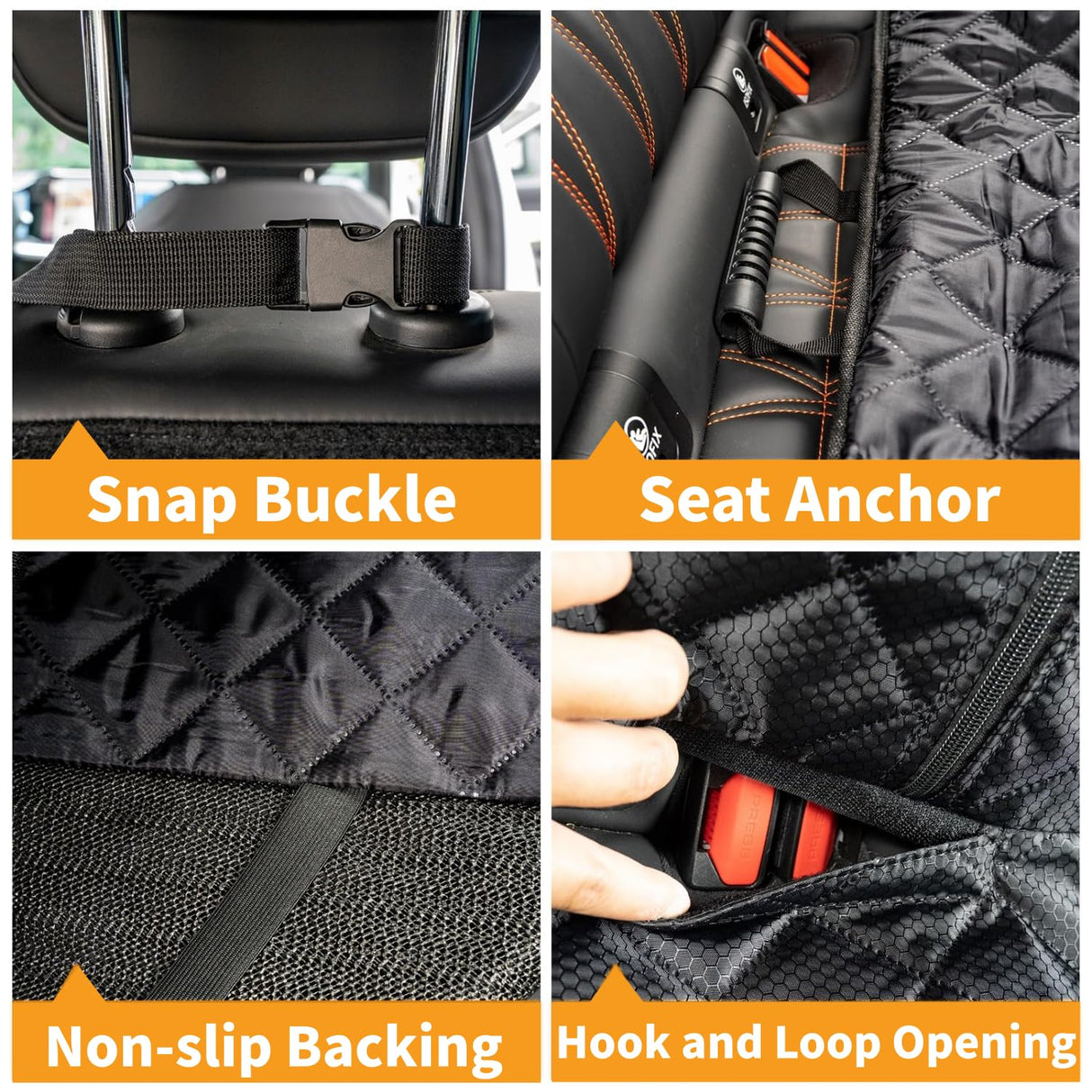 NYLSYT Dog Car Seat Cover for Back Seat Pet Cover for Dogs Waterproof Car Seat Protector Durable Nonslip Scratchproof Seat Covers for Cars SUV& Trucks