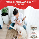 Warren London Deep Cleaning Paw Soak for Dogs – 30 Count Fizz Balls | Soothes Itchy, Irritated Paws with Seaweed, Tea Tree Oil & Aloe | Anti-Lick Paw Relief & Easy 5-Minute Spa