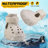 EVA Dog Shoes- Non-Slip Waterproof Dog Booties for Snow Winter, Easy ON & Off, Reflective Adjustable Pet Boots & Paw Protectors, Rugged Sole for Small Medium Large Dog Outdoor Walking (Beige,XL)