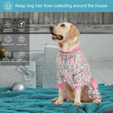 LovinPet Big Dog Pajamas, Space and Snow Print, Sound Care, Post Surgery Shirt, UV Protection, Pet Anxiety Relief Onesie, Large Breed Dog Jammies, Pet Pajamas for Dogs, 2XL
