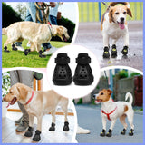 Lukovee Dog Shoes for Hot Pavement - Breathable Non Slip Dog Sandals with Reflective Stripes, Easy ON & Off, Easy-Clean Summer Outdoor Pet Boots for Small Medium Large Dogs (Black, Size 10)