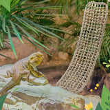 Silkfly 2 Pieces Bearded Dragon Hammock Lizard Reptile Climbing Lounger Seagrass Fiber Habitat Tank Accessories Jungle Toys for Hermit Crab Gecko Snake Iguana Amphibian