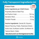 PawMedica Dog Anal Gland Chews to Stop Scoot for Dogs - Anal Gland Dog Constipation Relief - Recommended Dog AnalGland Support Chews Fiber - Fiber Supplement for Dogs (120 Dog Pumpkin Chews)