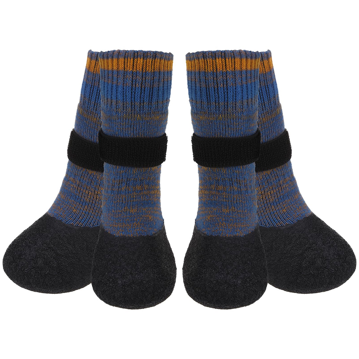 Mihachi Anti Slip Dog Socks, Dog Boots for Hardwood Floors Prevent Licking, Traction Control Waterproof Rubber Sole Paw Protectors for Small Medium Large Dogs, Blue Medium