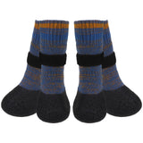 Mihachi Anti Slip Dog Socks, Dog Boots for Hardwood Floors Prevent Licking, Traction Control Waterproof Rubber Sole Paw Protectors for Small Medium Large Dogs, Blue Medium