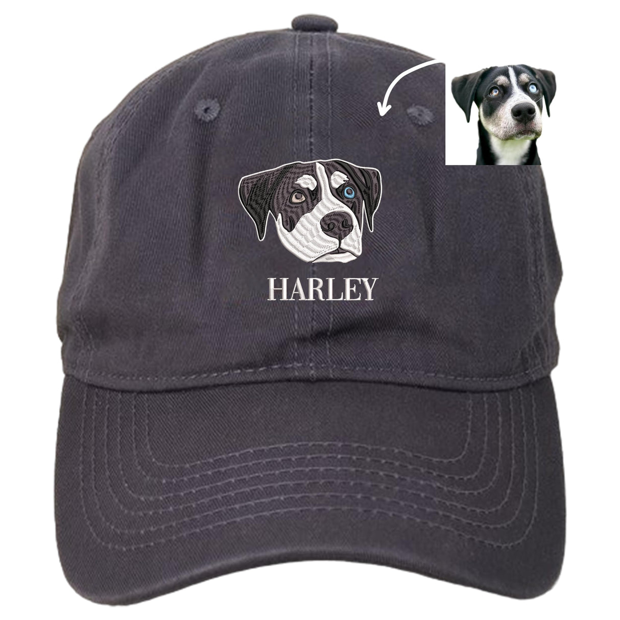 Giantbighands Custom Embroidered Pet Hat with Photo, Gifts Christmas for Men, Women, Fathers Day Cap, Gifts for Dog Lovers, Personalized Dad Hats, Custom Pet Cap, Dog Baseball Hats, Cat Mom Hat